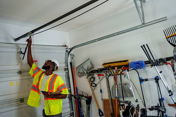 Professional Garage Door Maintenance technician working in Stockdale, TX